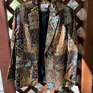 Vintage multicolored patch blazer